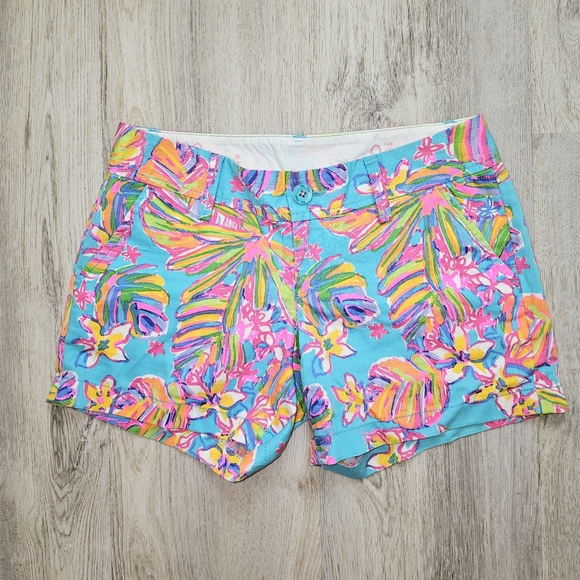 Lilly Pulitzer The Callahan Casual Cotton Shorts In Summer Haze 0